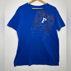 Florida Gators Men's Blue Cyber Grunge Graphic Team T-Shirt Size Large